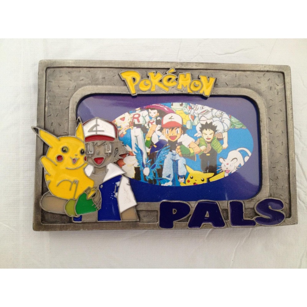 Vintage 1999 Pokemon Pals Picture Frame Pewter Handcrafted 3 x 5 Collectible - Picture 2 of 6